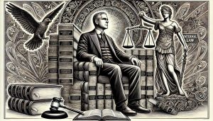 Un ministre assis sur les livres de loi