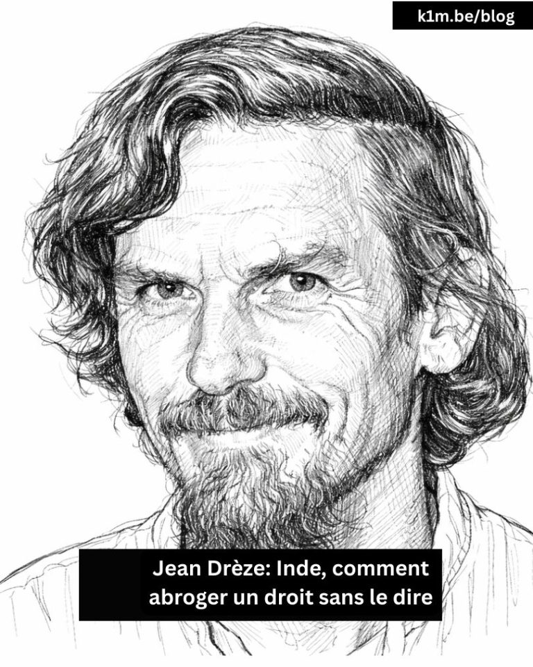 Image de Jean Drèze au crayonné